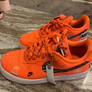 Just Do It Orange Nike Air Force 1’s